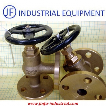 JIS7352-5K Marine Bronze Flanged Soft Seal Right Angle Valve