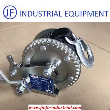 2000Lbs Double Axle Boat Trailer Strap Type Manual Winch