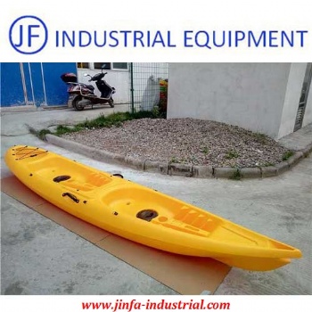 Yellow LDPE Material Double Seat Water Race Kayak